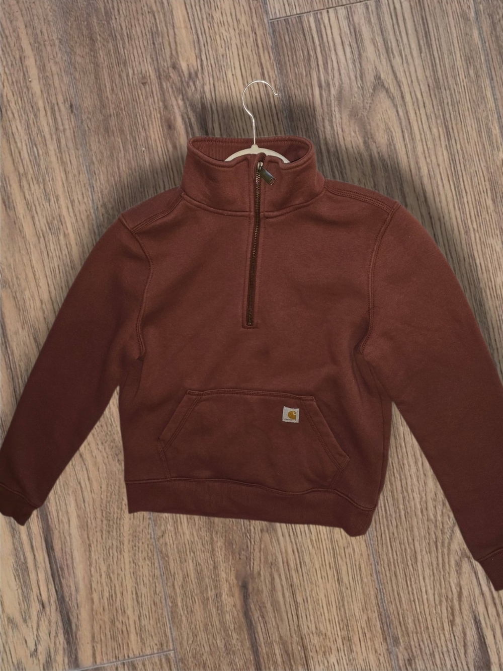 Carhartt Women's Relaxed Fit Midweight Half-Zip Sweatshirt XS NWOT (Sable Brown)